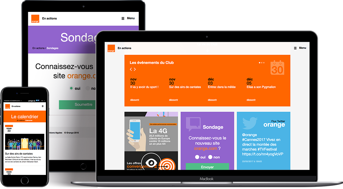 webzine orange vue responsive